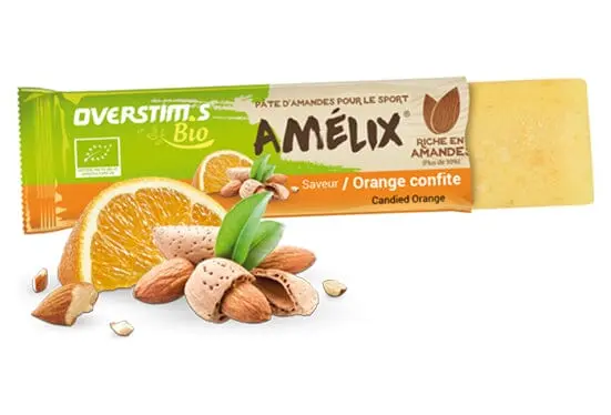 OVERSTIM.s Energy Bar - Amelix Organic | Flavor - Candied Orange/ Almond | 1 bar